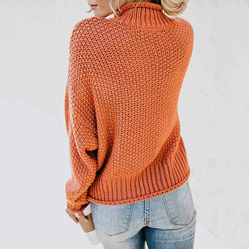 Jayla - Elegant Mock Neck Jumper