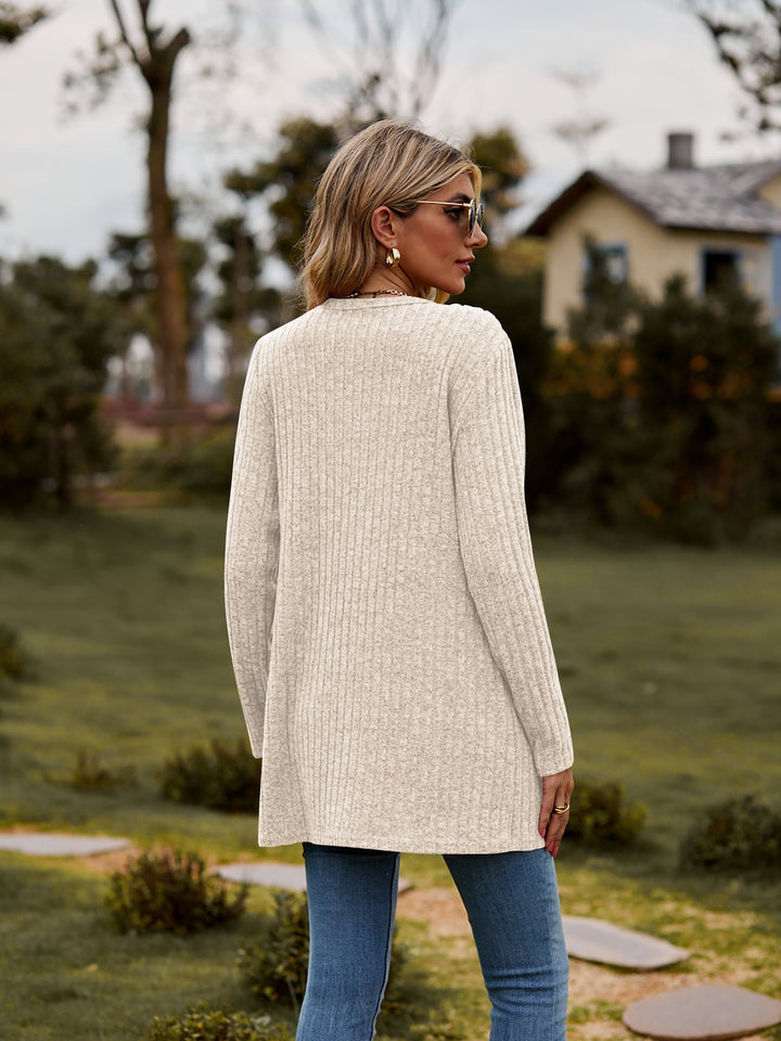 Hana - Elegant Ribbed Cardigan