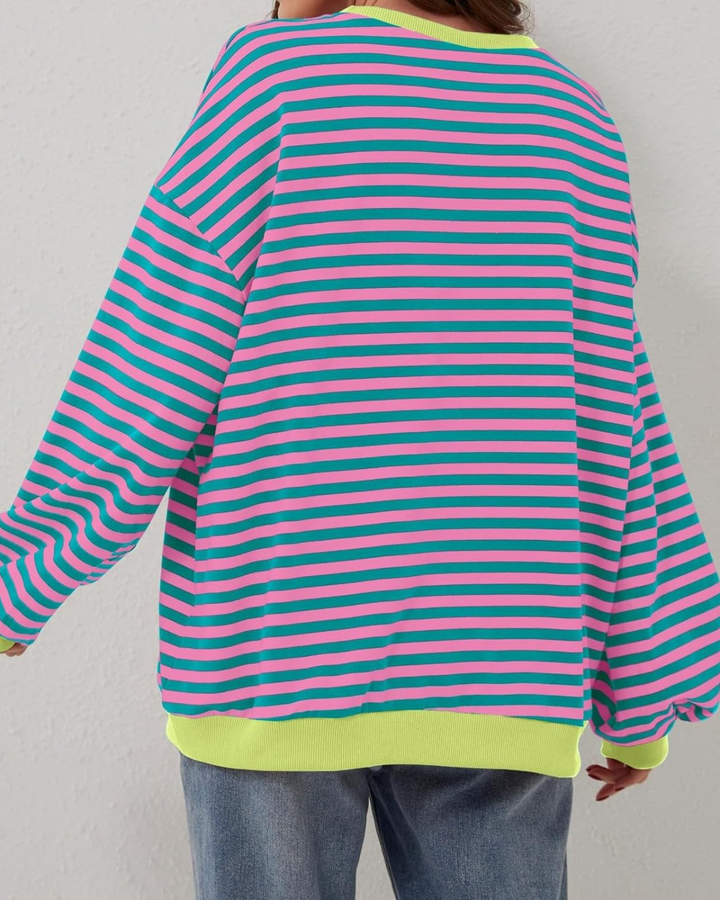 Luna - Oversized Striped Sweater