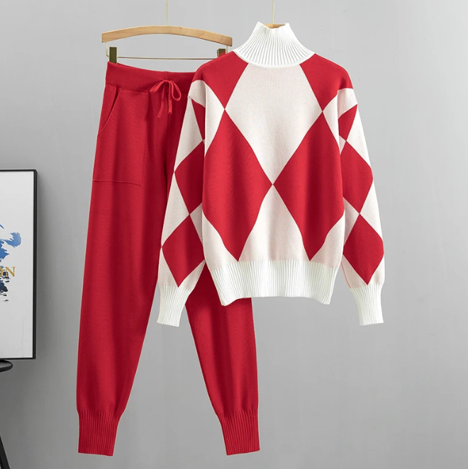 Lola - Geometric Sweatshirt Set