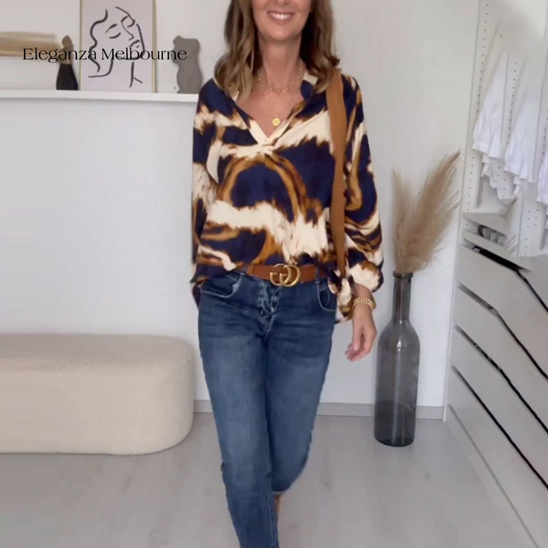 Melanie - Elegant V-neck Blouse