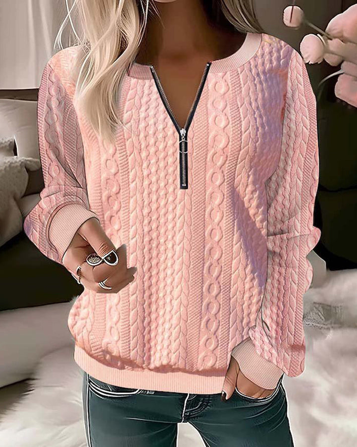 Maddie - Cozy Zip Sweater