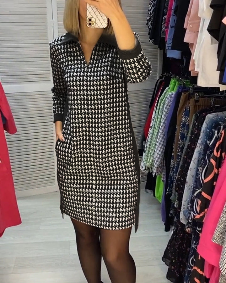 Raegan - Elegant Checked Dress