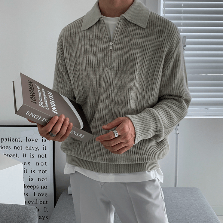 Jason - Zip Collar Sweater