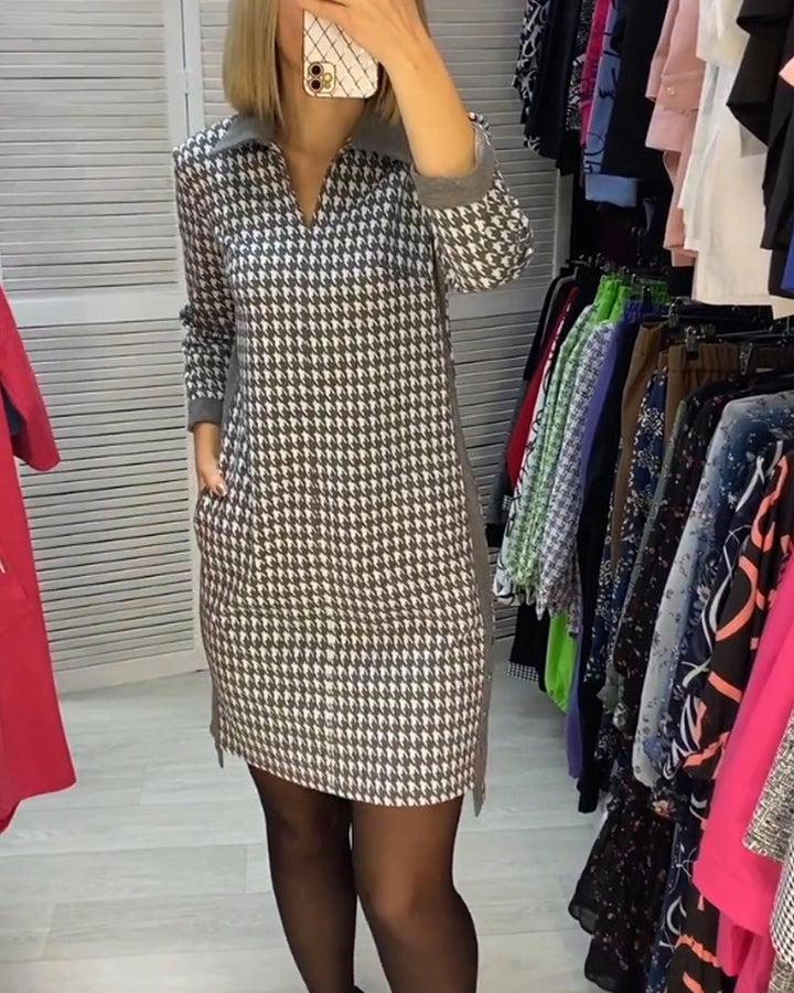 Raegan - Elegant Checked Dress