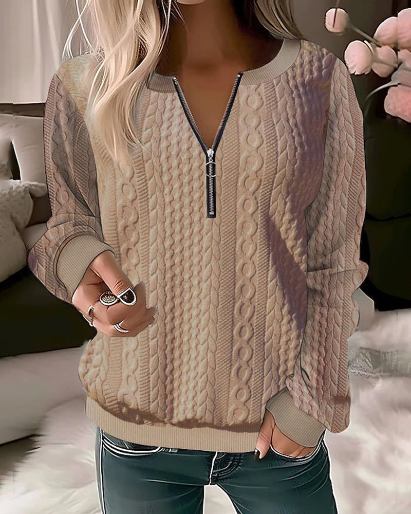 Maddie - Cozy Zip Sweater