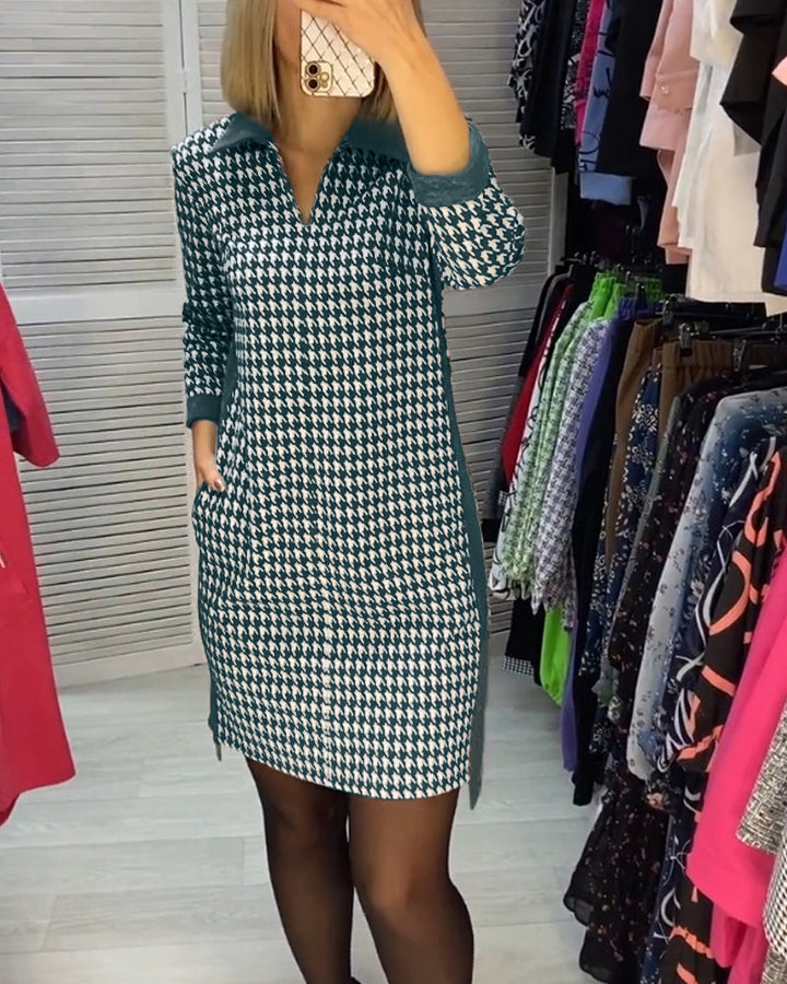 Raegan - Elegant Checked Dress