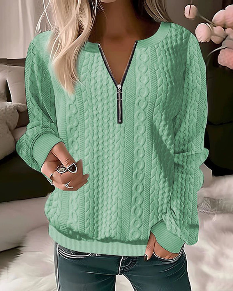 Maddie - Cozy Zip Sweater