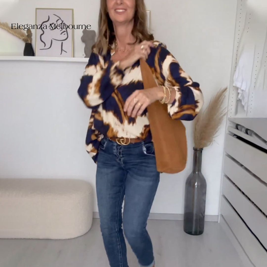 Melanie - Elegant V-neck Blouse