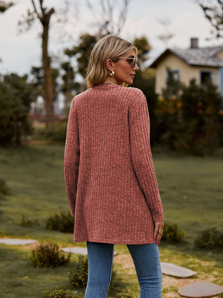 Hana - Elegant Ribbed Cardigan