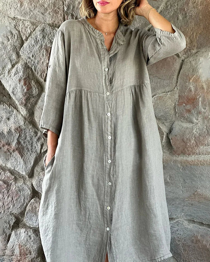 Clara - Relaxed Cotton Linen Dress