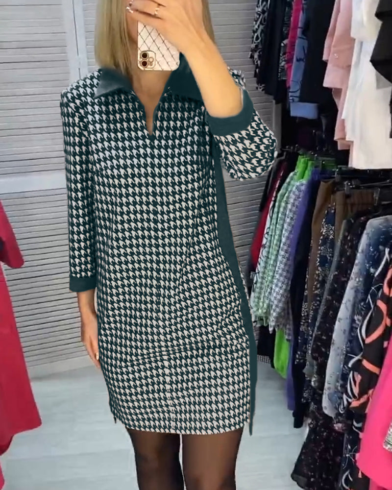 Raegan - Elegant Checked Dress