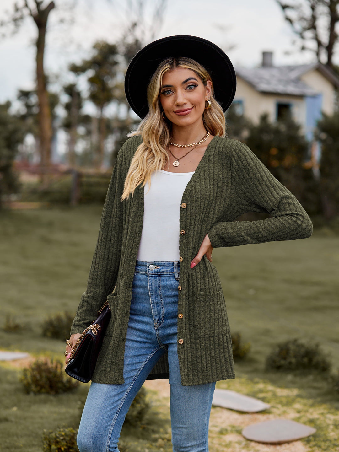 Hana - Elegant Ribbed Cardigan