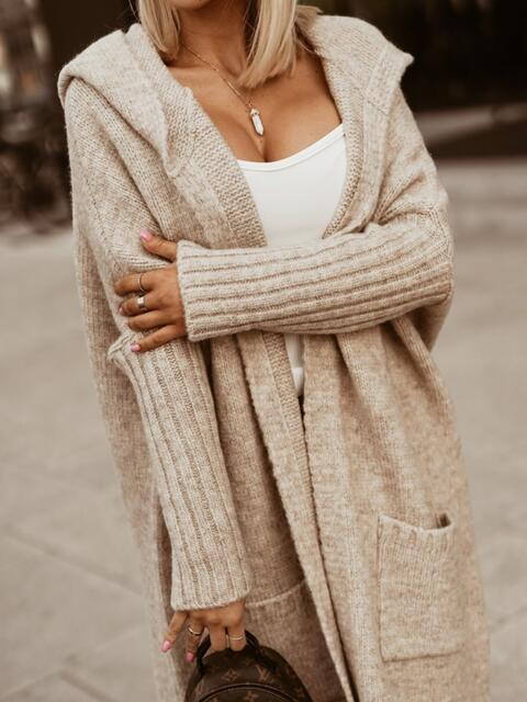 Rosalie - Long Hooded Cardigan