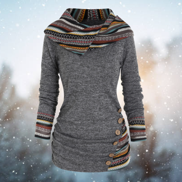 Willow - Cosy Bohemian Hooded Top