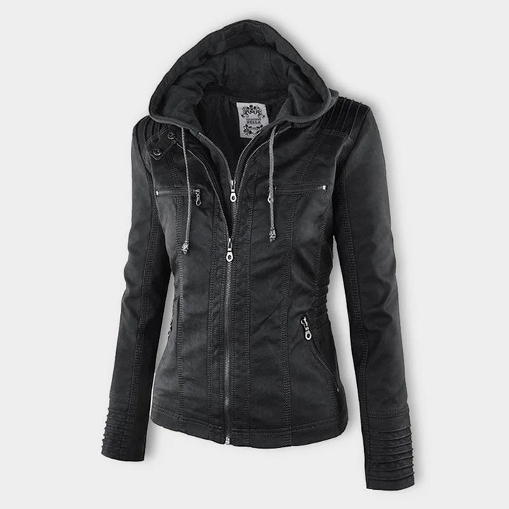 Macie - Hooded Leather Jacket