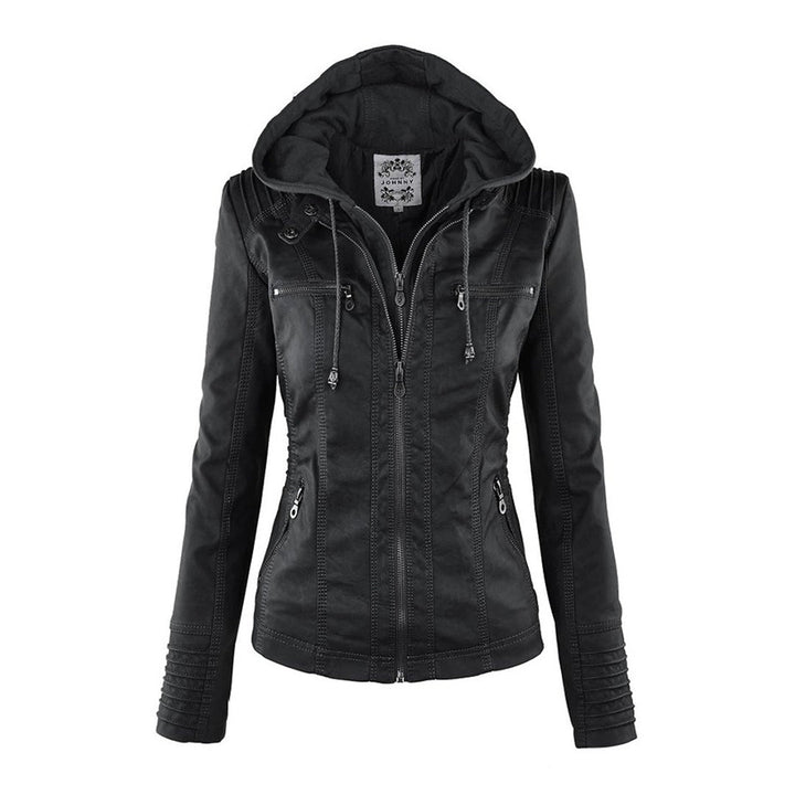 Macie - Hooded Leather Jacket