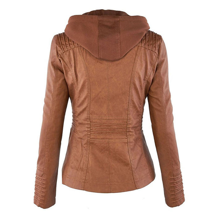 Macie - Hooded Leather Jacket