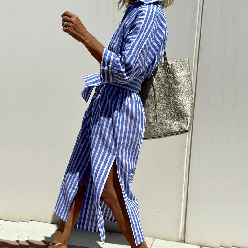 Kendal - Classic Striped Shirt Dress