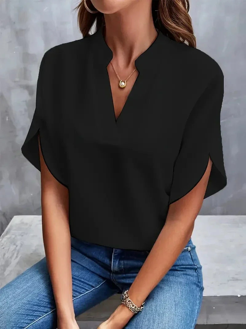 Karoline - Elegant V-Neck Top