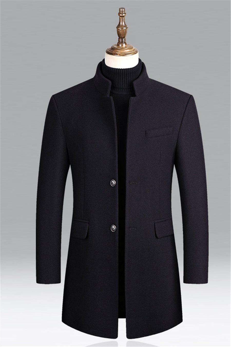 Kane - Classic Stand Collar Coat