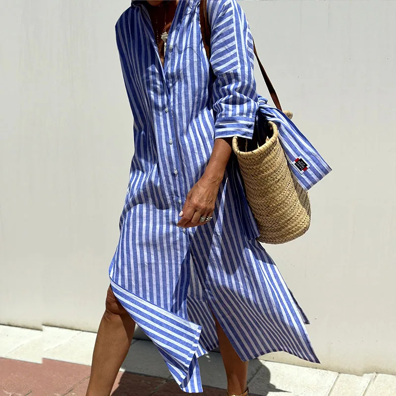 Kendal - Classic Striped Shirt Dress