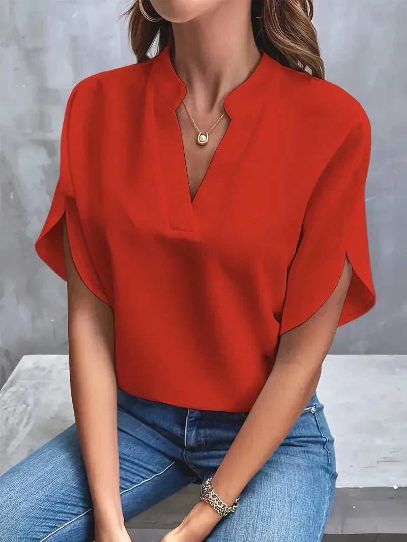 Karoline - Elegant V-Neck Top