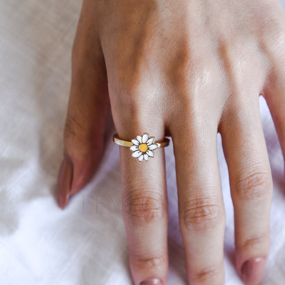 Cute Daisy Fidget Ring