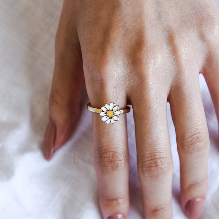 Cute Daisy Fidget Ring