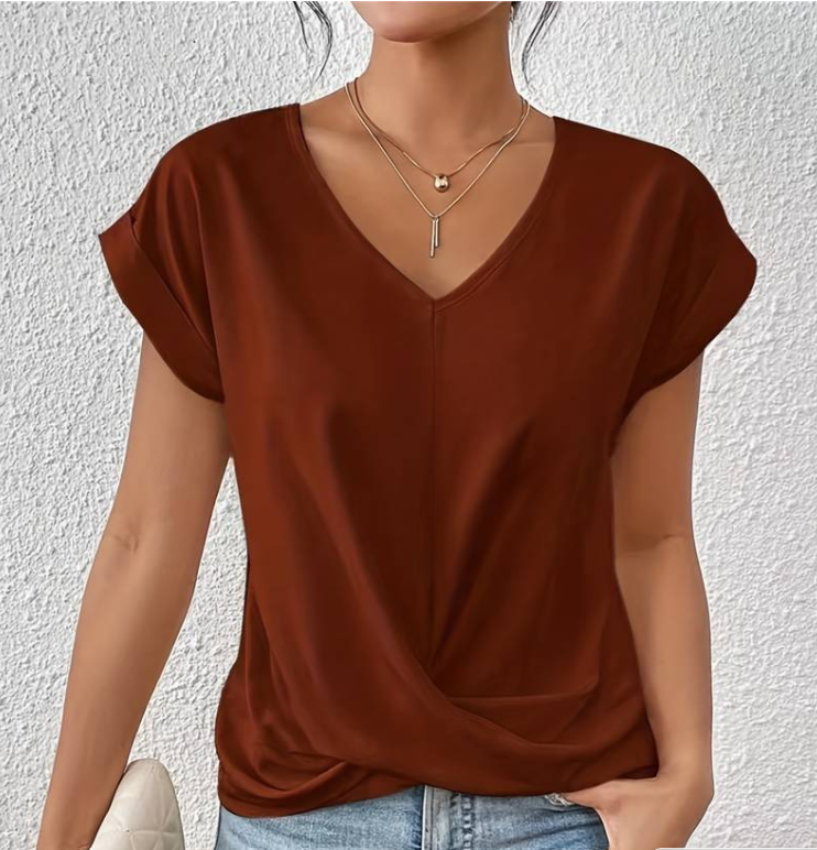 Vanessa - Elegant V-neck Blouse