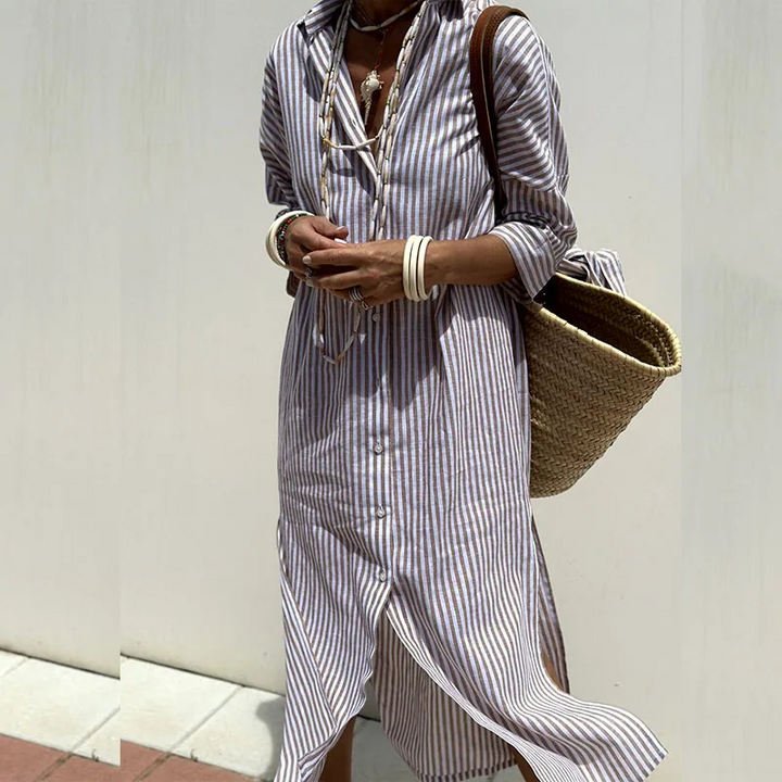 Kendal - Classic Striped Shirt Dress