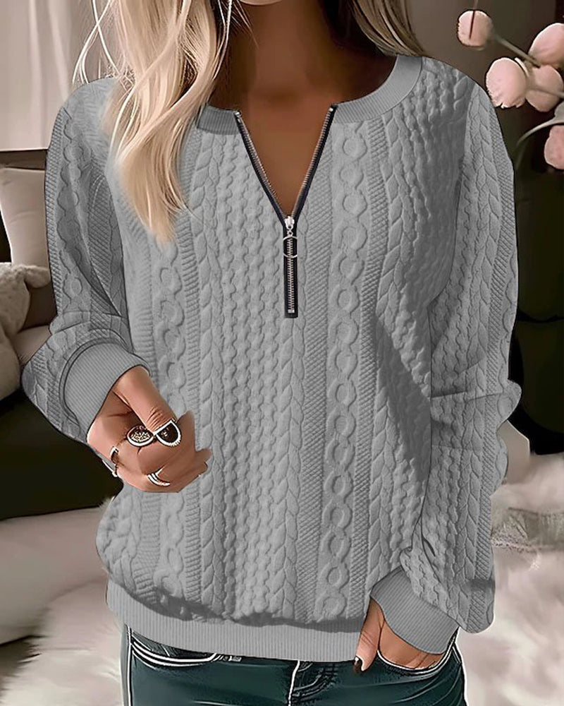 Maddie - Cozy Zip Sweater