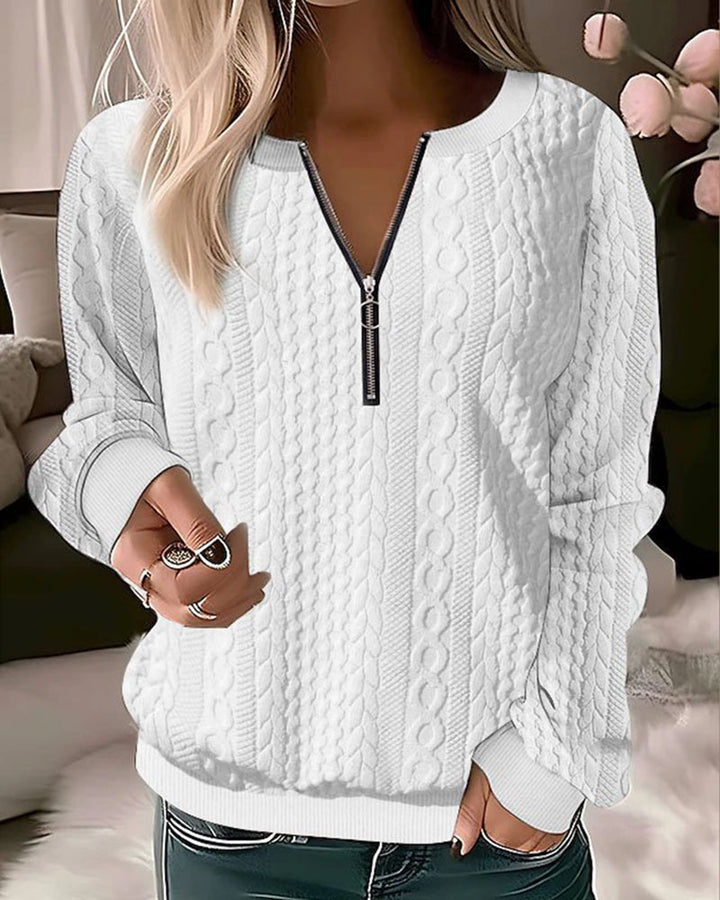 Maddie - Cozy Zip Sweater