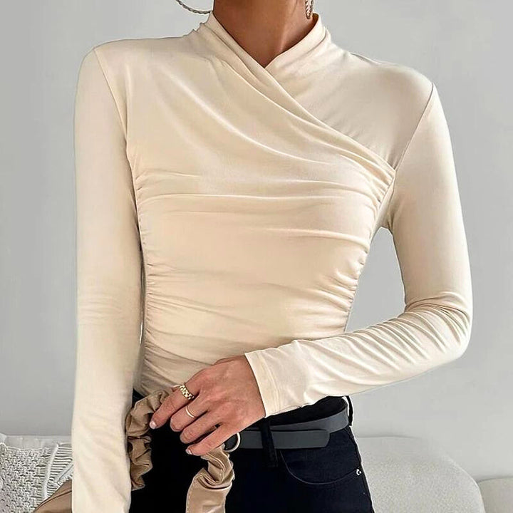 Danya - Trendy Cross Neck Blouse