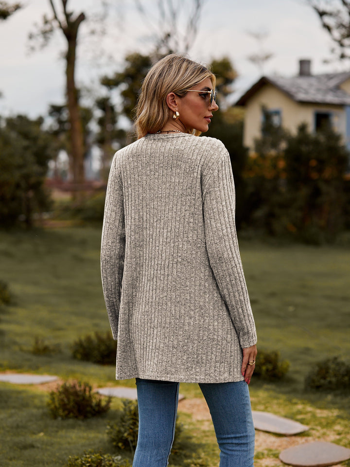 Hana - Elegant Ribbed Cardigan