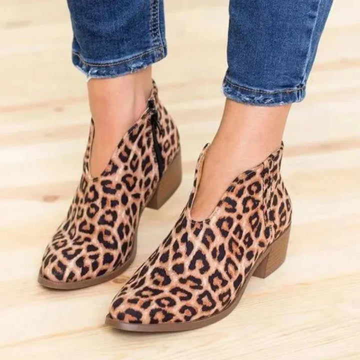 Holly - V-Cut Ankle Boots