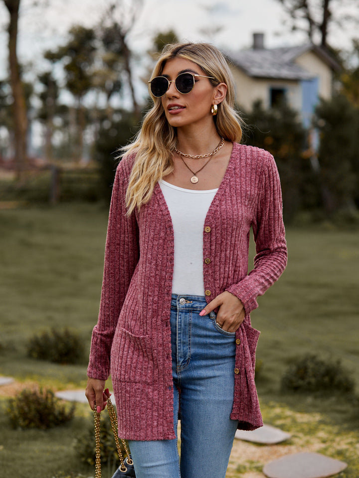 Hana - Elegant Ribbed Cardigan