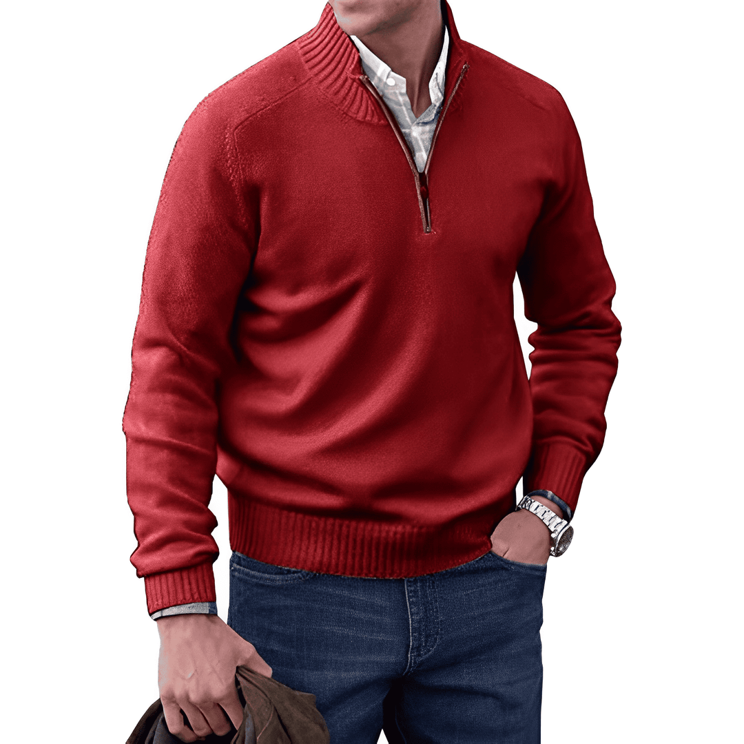 Bryson - Classic Zip Neck Jumper