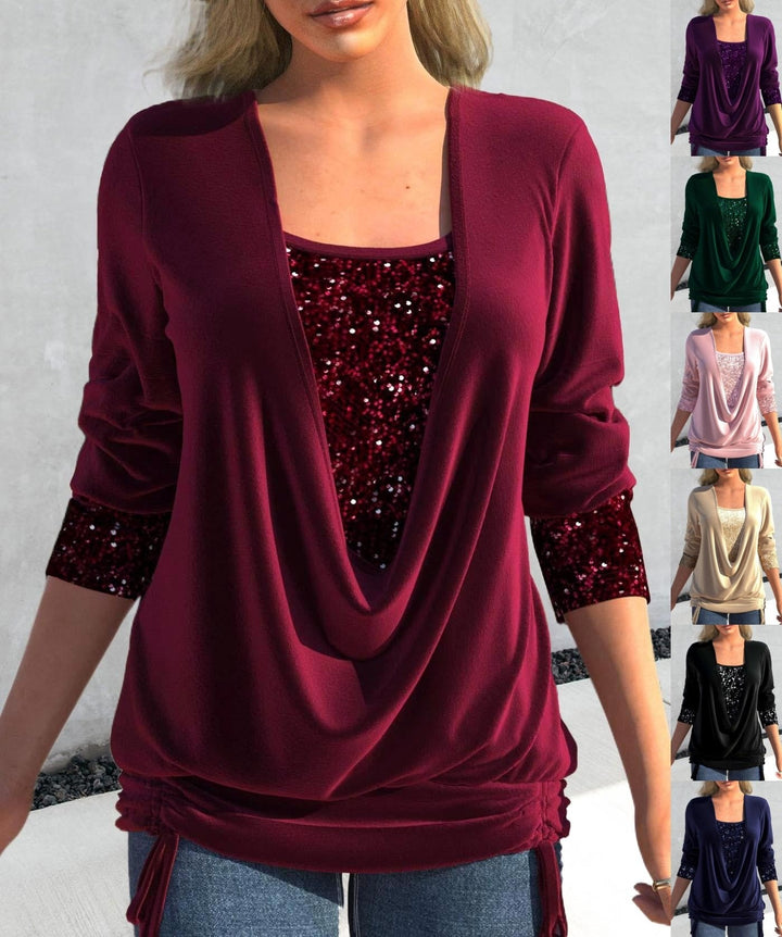 Elara - Elegant Glitter Blouse