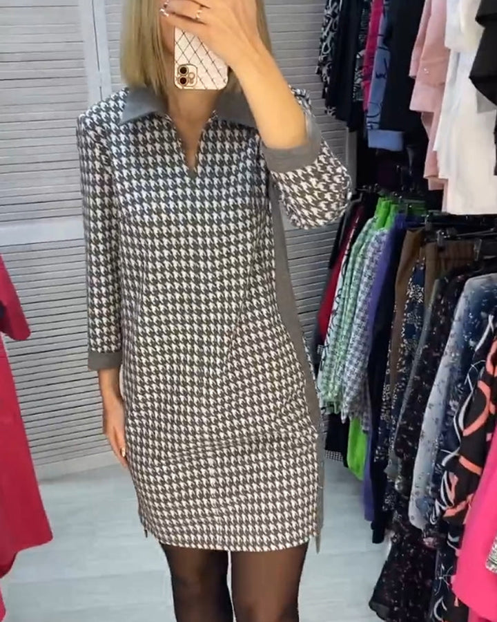 Raegan - Elegant Checked Dress