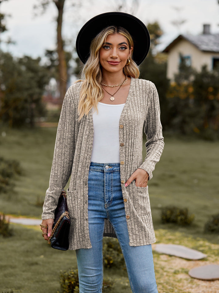 Hana - Elegant Ribbed Cardigan