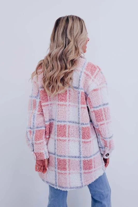 Georgia - Cozy Fleece Plaid Jacket