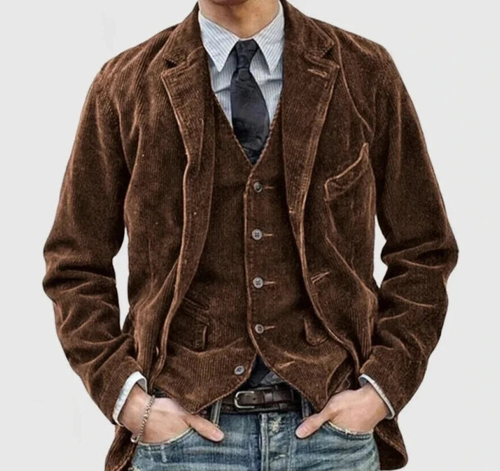 FLORIAN | CORDUROY BLAZER AND VEST SET