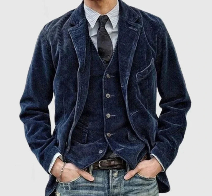 FLORIAN | CORDUROY BLAZER AND VEST SET