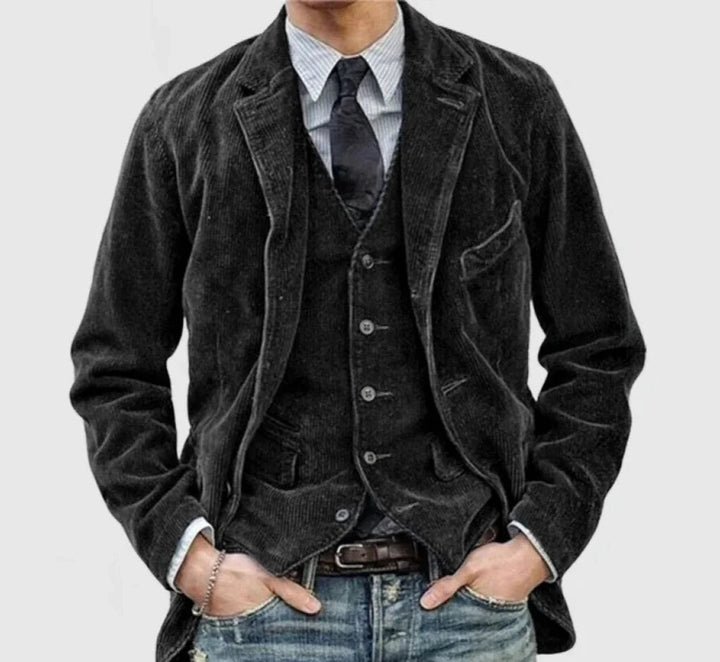 FLORIAN | CORDUROY BLAZER AND VEST SET