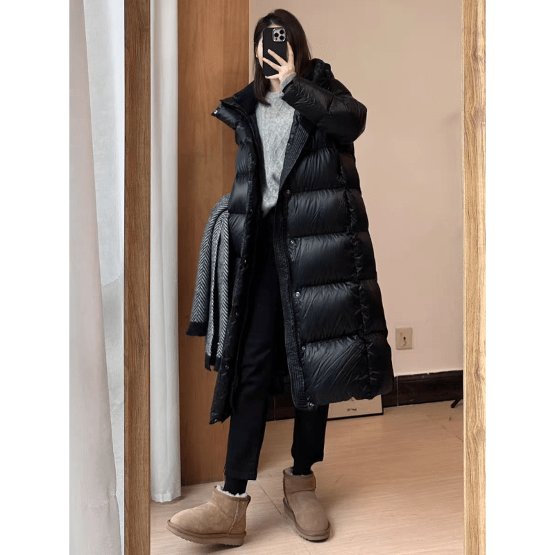 Juliana - Long Hooded Puffer Jacket