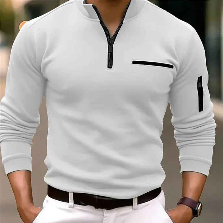 Maxwell - Long-Sleeve Zip Polo