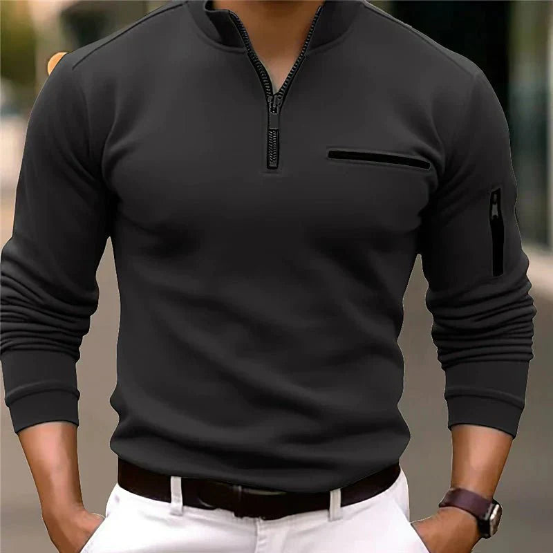 Maxwell - Long-Sleeve Zip Polo