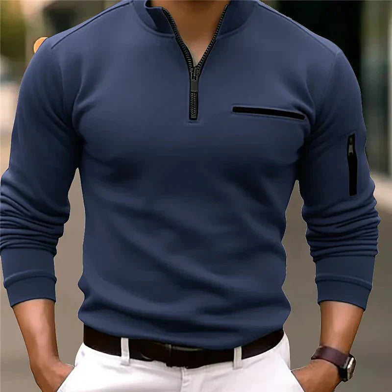 Maxwell - Long-Sleeve Zip Polo