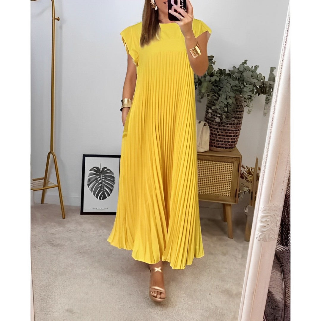 Genevieve - Elegant Pleated Maxi Dress